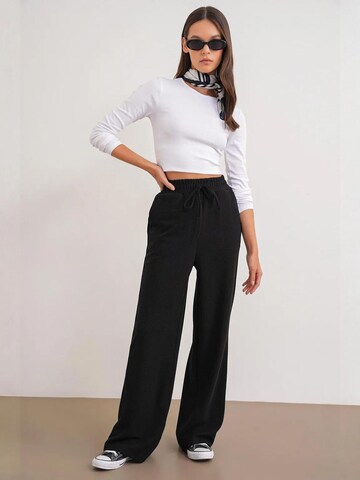 Wide Leg Pantalon MixRay en noir