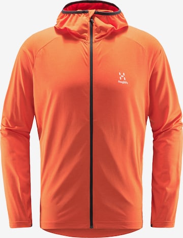 Haglöfs Athletic Fleece Jacket 'Mirre Mid' in Orange: front