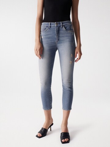 Coupe slim Jean Salsa Jeans en bleu : devant