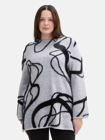 Tom Tailor Women + Trui in Grijs: voorkant