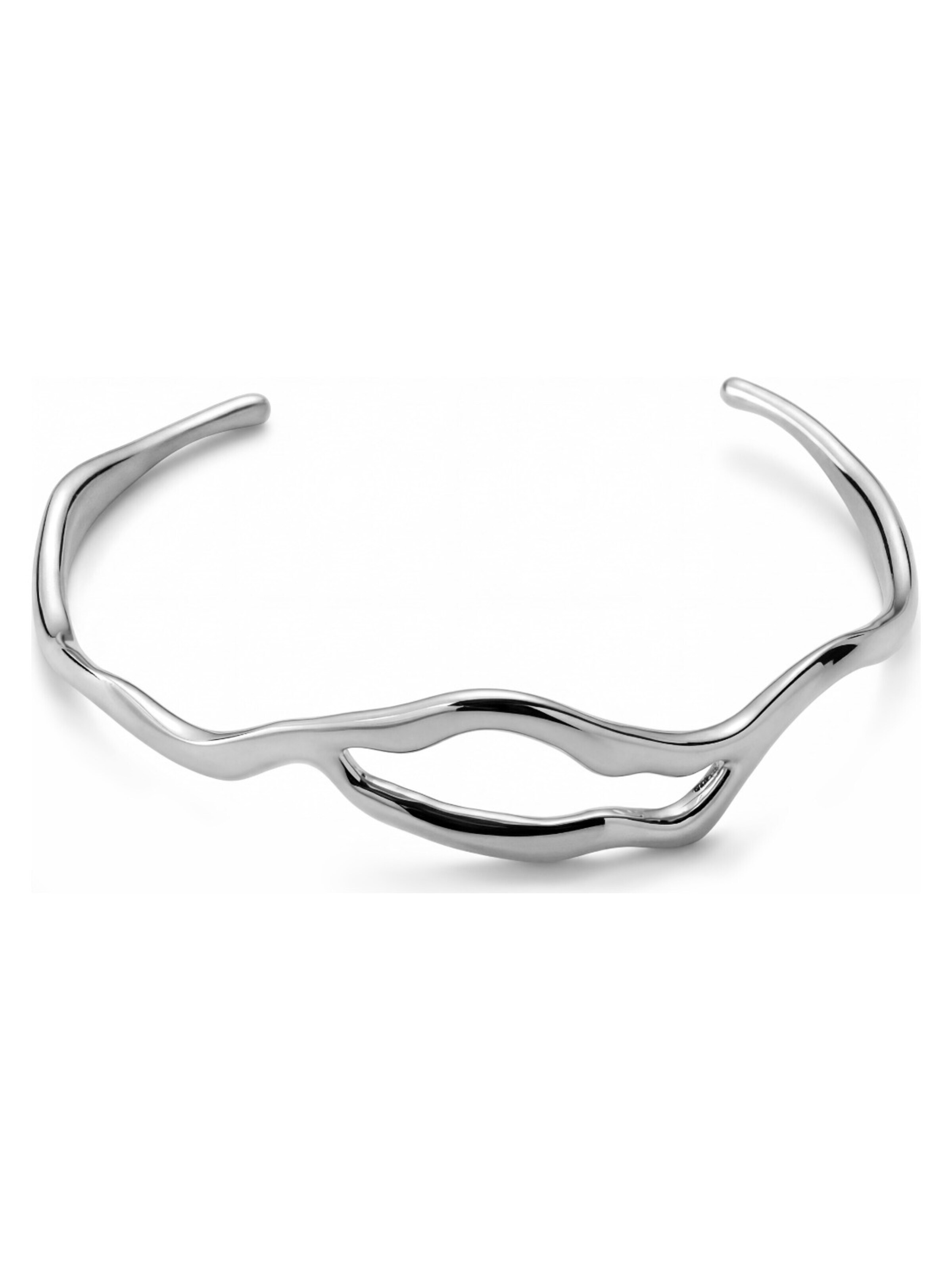 Sidegren Armband 'Molten' in Zilver: voorkant