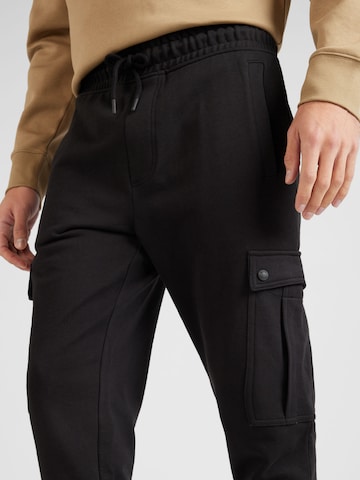 BOSS Orange - Tapered Calças cargo 'Seteam' em preto