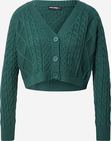 Tally Weijl Knit Cardigan in Green: front