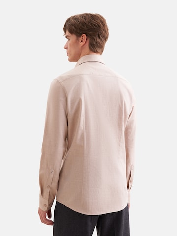 SEIDENSTICKER Slim fit Business shirt in Beige