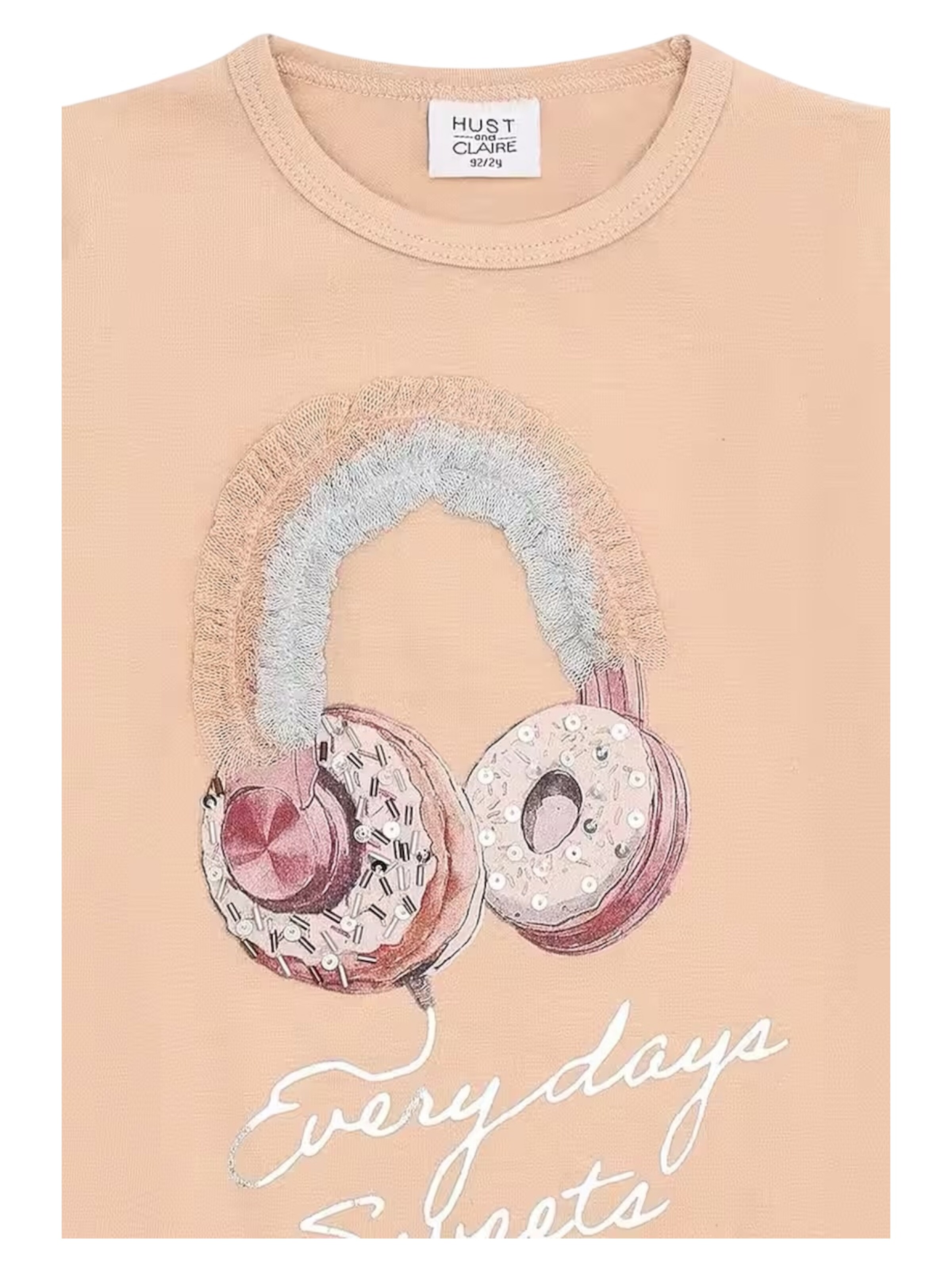 Hust & Claire Shirt 'Donut-Kopfhörer' in Orange