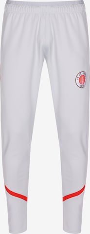 FC St. Pauli Skinny Workout Pants in Grey: front