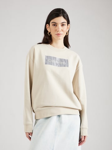 Calvin Klein Μπλούζα φούτερ σε γκρι: μπροστά