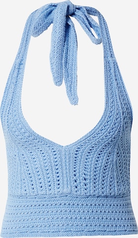 HOLLISTER Gebreide top in Blauw: voorkant