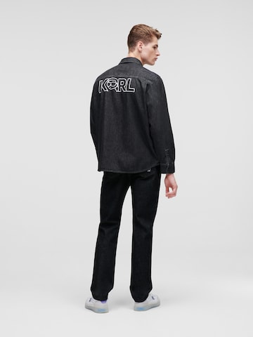 Karl Lagerfeld Comfort Fit Skjorta ' Ikonik 2.0 ' i svart