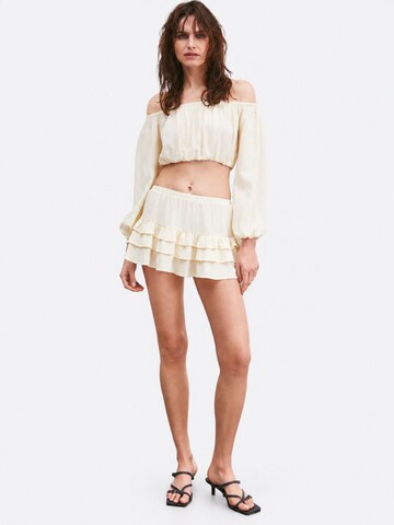 Ethiquet Top 'Crop Top' - bézs