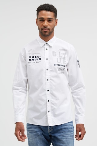CAMP DAVID Regular Fit Hemd in Weiß: Vorderseite