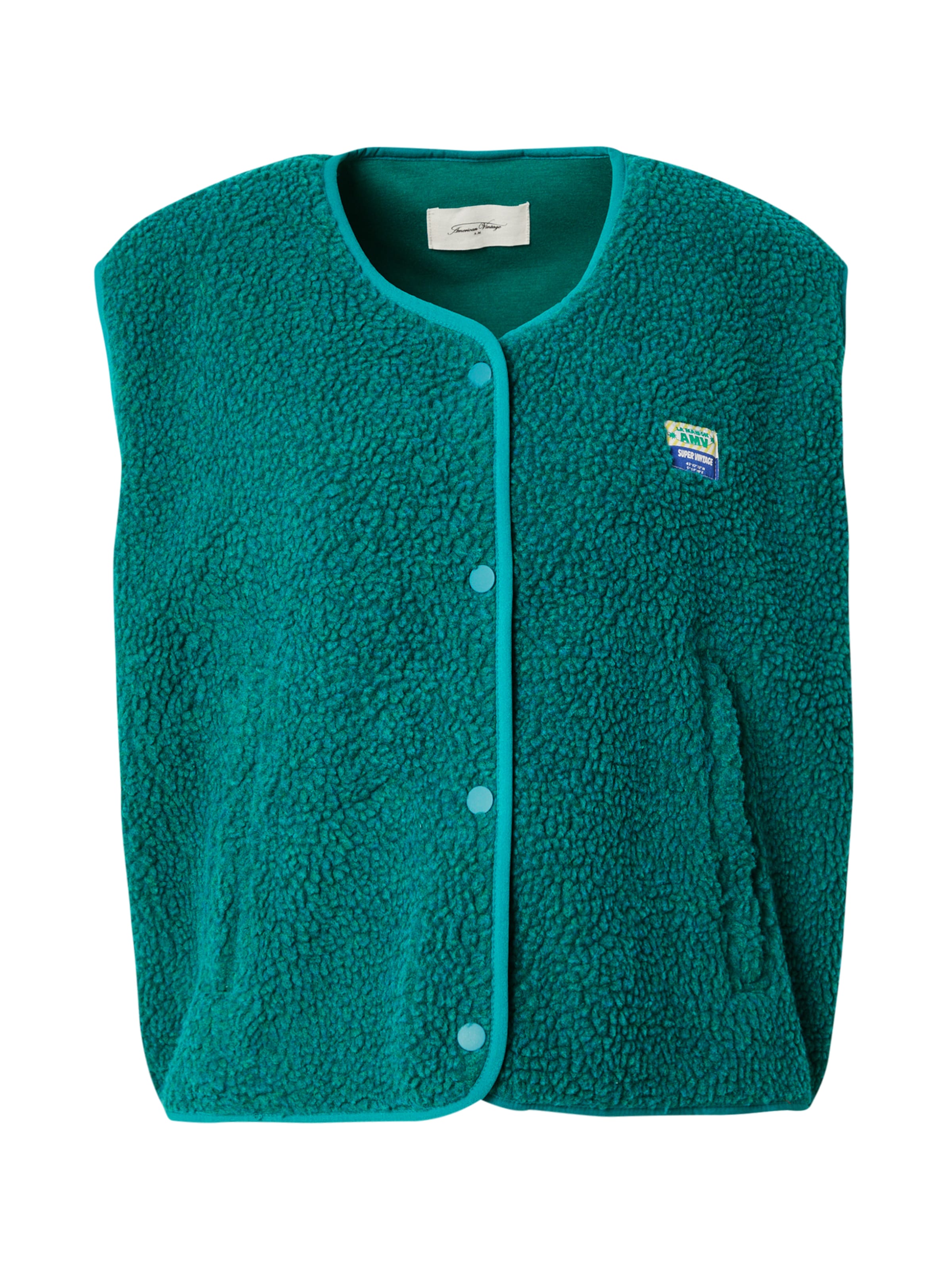 Gilet 'HOKTOWN' AMERICAN VINTAGE en vert : devant