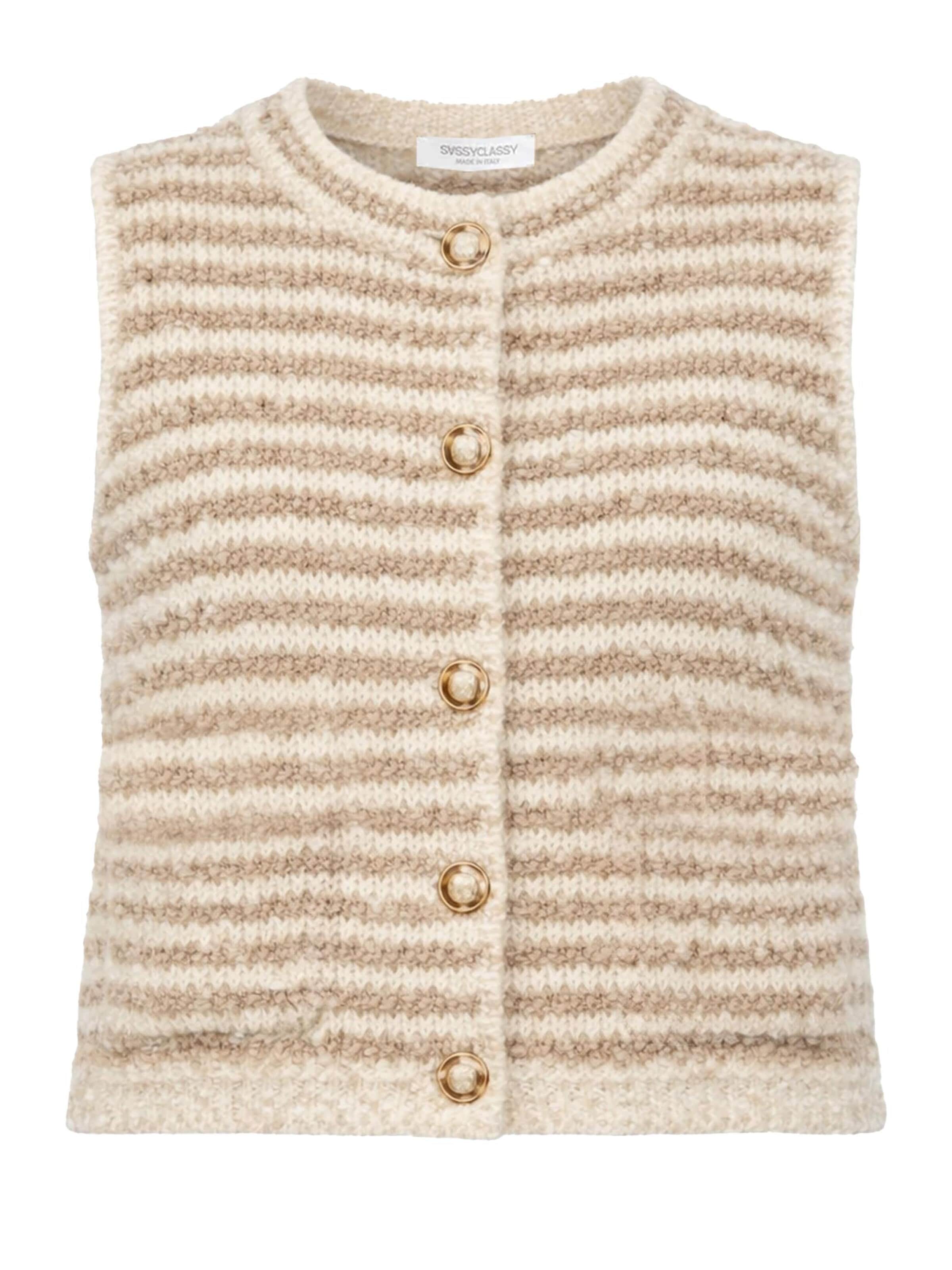 SASSYCLASSY Vest in Beige: front