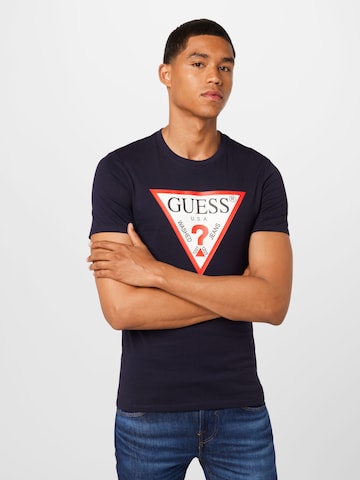 GUESS - Camiseta en azul: frente