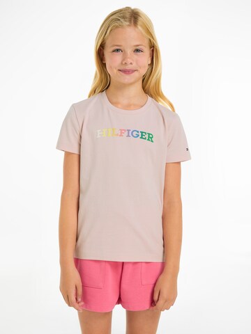 T-Shirt TOMMY HILFIGER en rose : devant