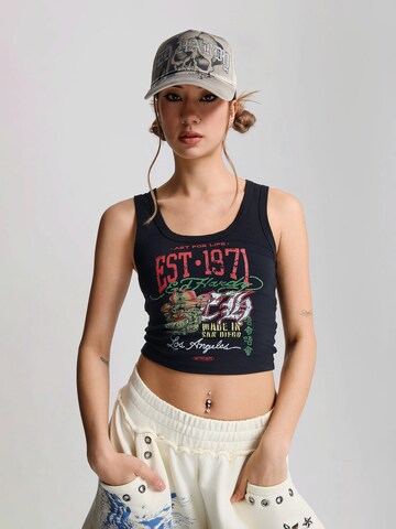 Haut Ed Hardy en noir : devant