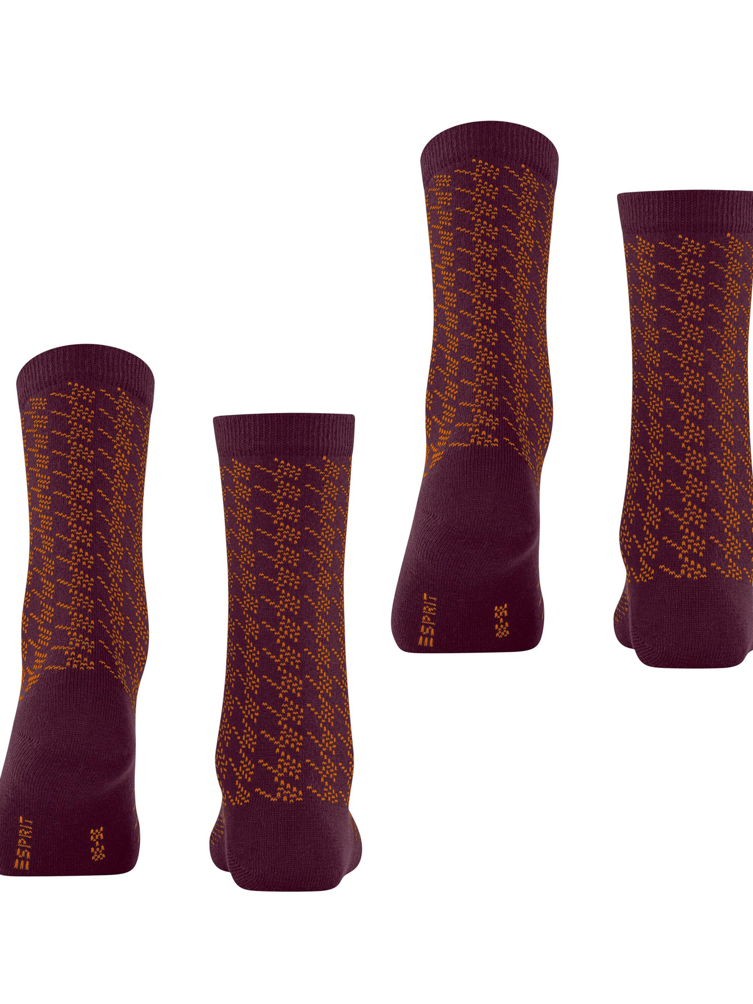 ESPRIT Socks 'Pepita Pattern 2-Pack' in Red