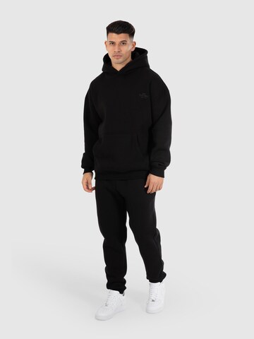 Smilodox Jogginganzug 'Isak' in Schwarz: Vorderseite
