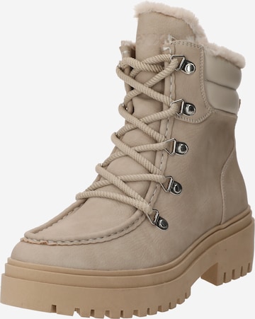 MEXX Lace-Up Ankle Boots 'Montana' in Beige: front