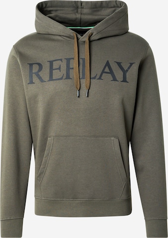 REPLAY Collegepaita värissä vihreä: etupuoli
