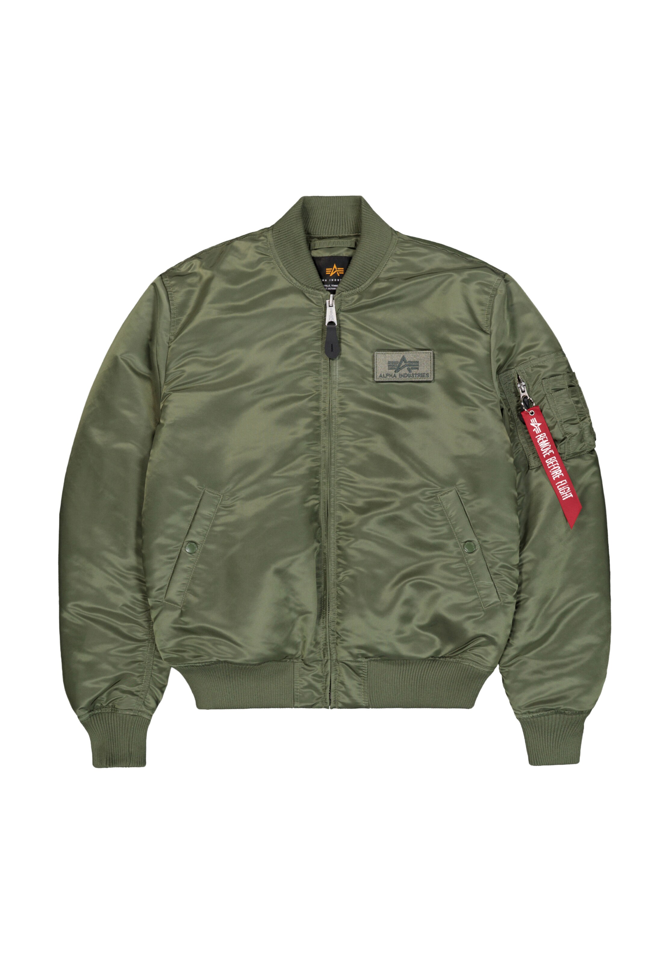 ALPHA INDUSTRIES Välikausitakki 'MA-1 VF' värissä vihreä: etupuoli