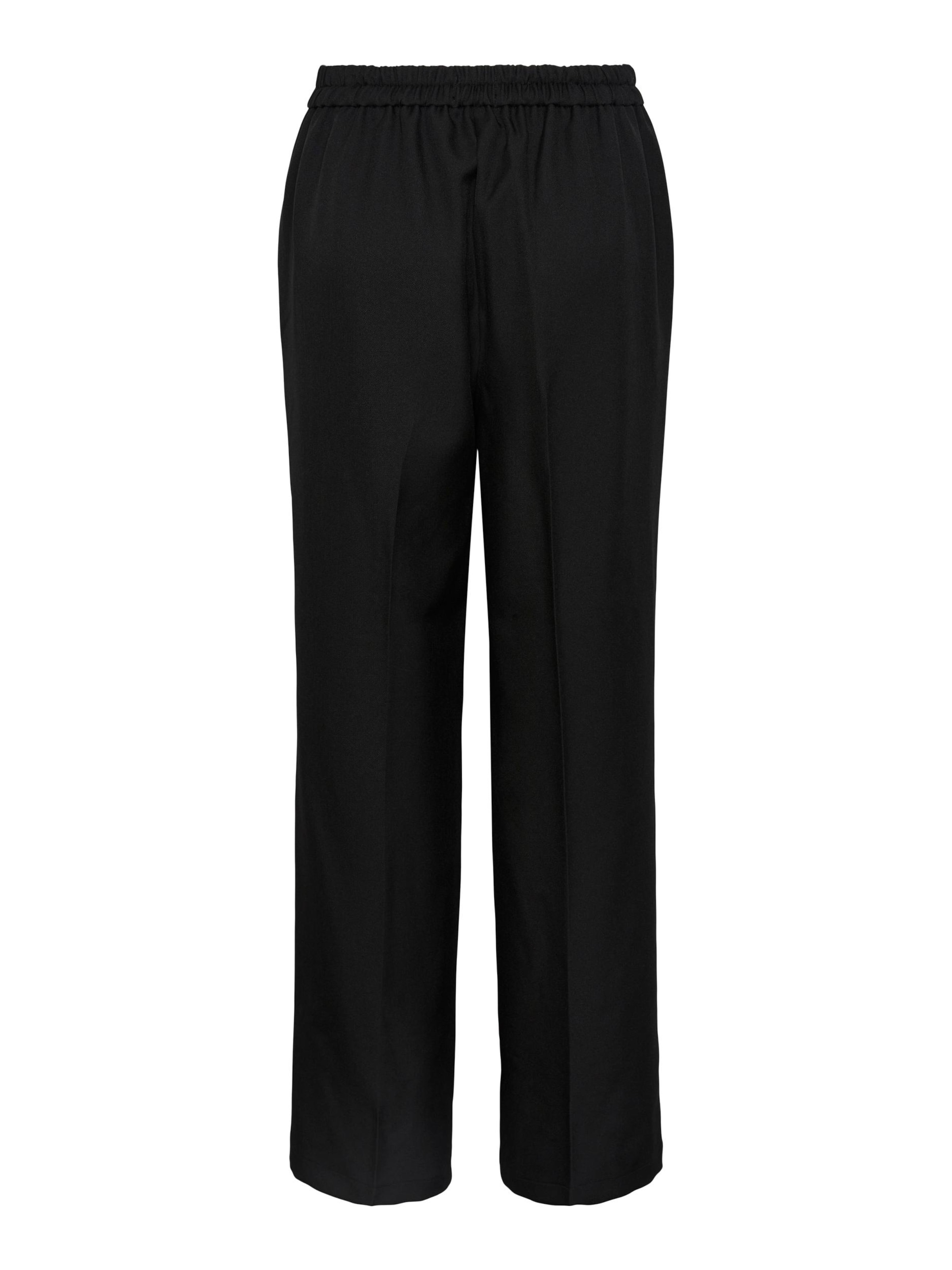 PIECES Avar lõige Viikidega püksid 'NEVA', värv must