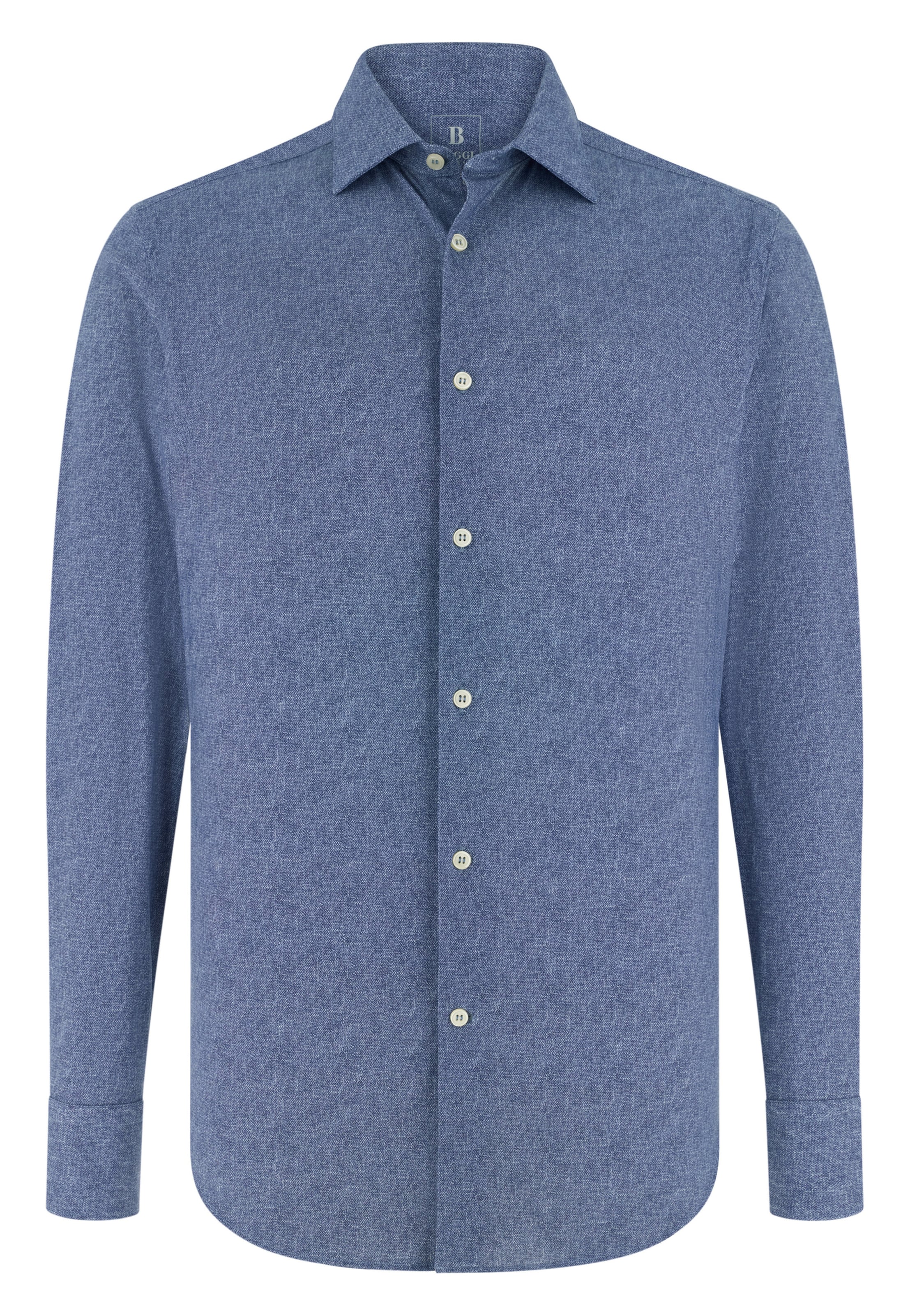 Boggi Milano Regular Fit Hemd in Blau: Vorderseite