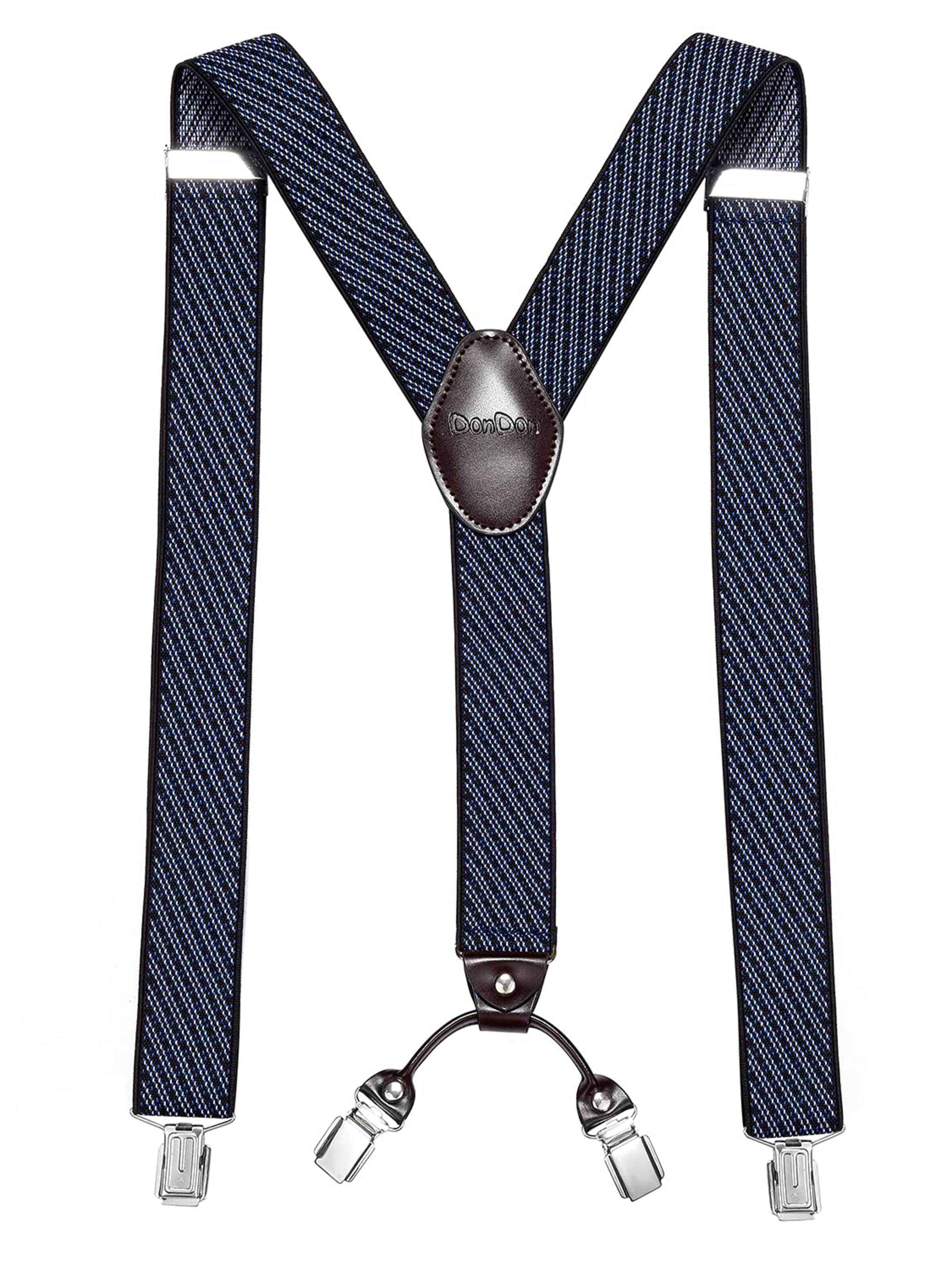 DonDon Suspenders in Blue: front