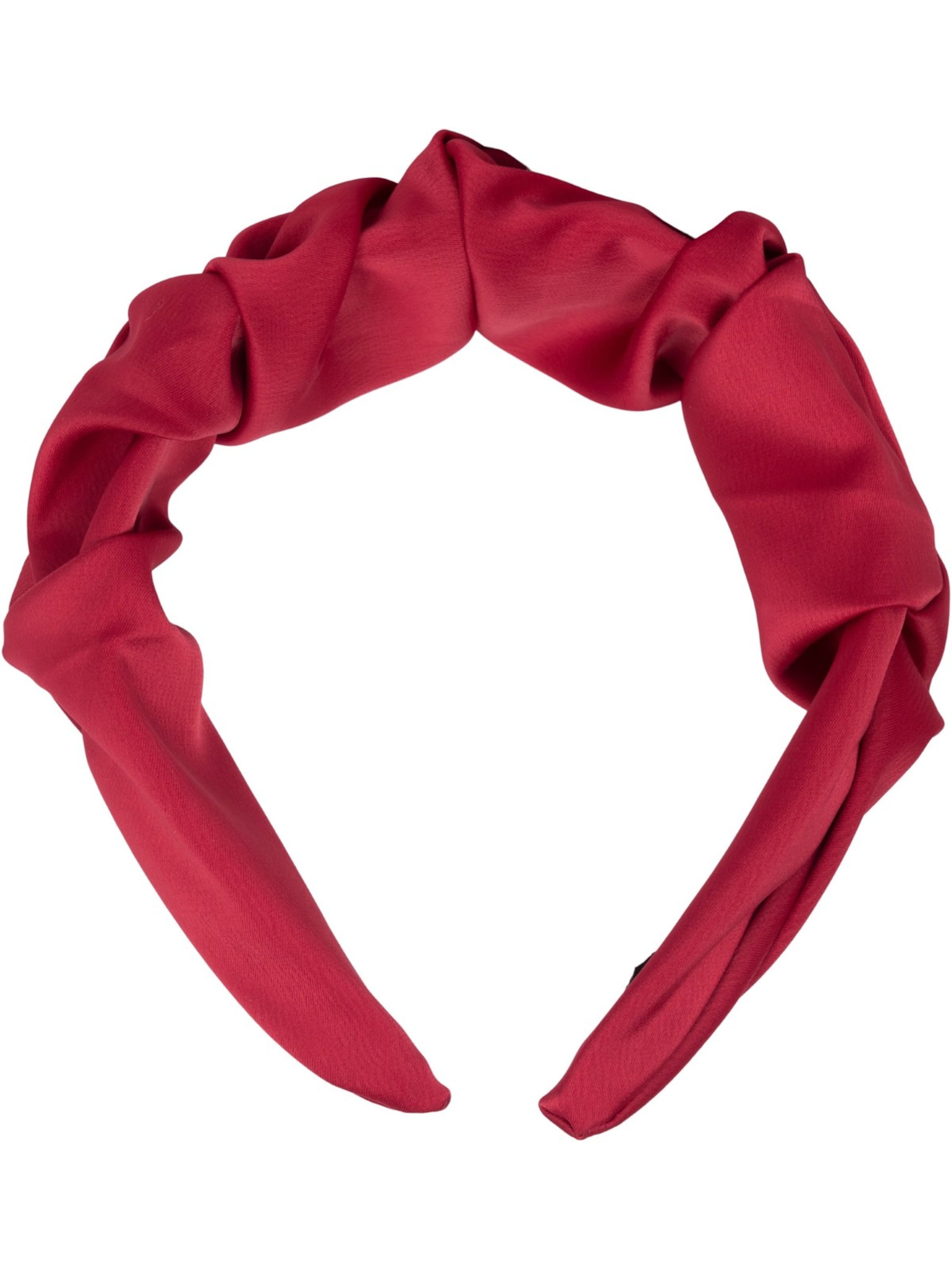 styleBREAKER Hair jewelry 'Haarreif geflochten in Rüschen Optik' in Red