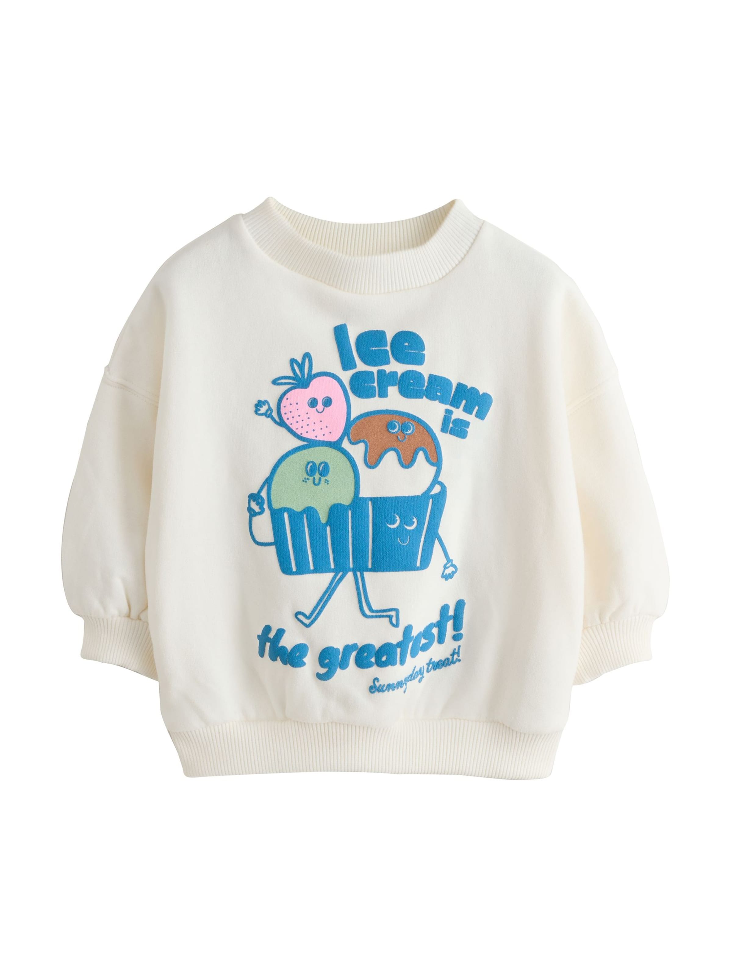 Next Sweatshirt in Wit: voorkant