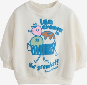 Sweat-shirt Next en blanc : devant
