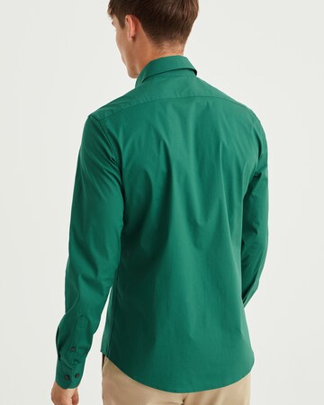 WE Fashion Slim fit Koszula w kolorze zielony