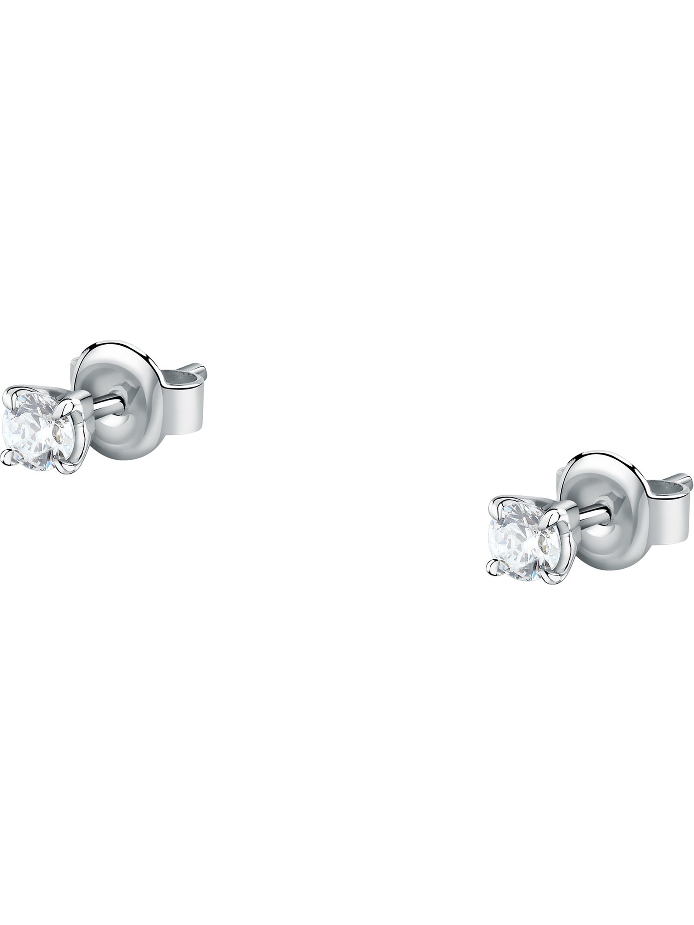Live Diamond Ohrringe in Weiß: Vorderseite
