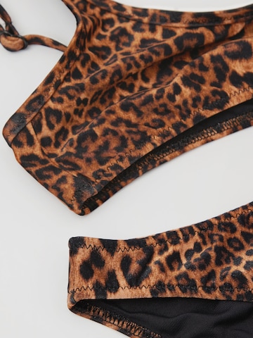CALZEDONIA Bandeau Bikini 'Wild Animalier' in Brown
