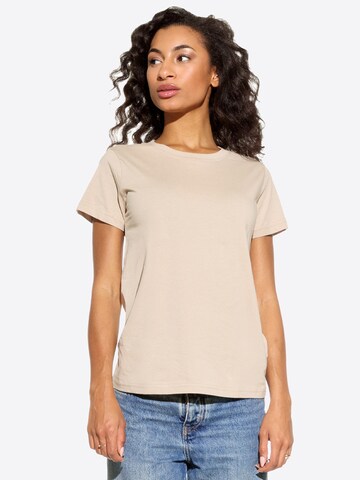 T-shirt Cotton Prime en beige : devant