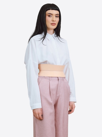 Haute Cuir Riem 'Sablier Corset Belt' in Beige