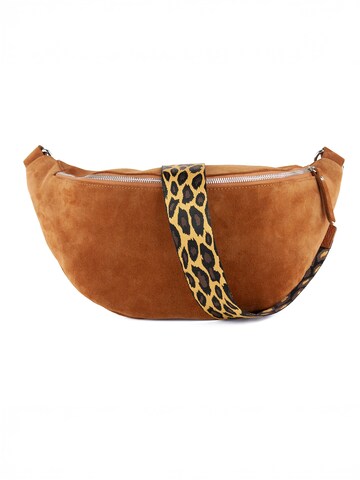 lePelou Fanny Pack 'PANTHERA' in Brown: front