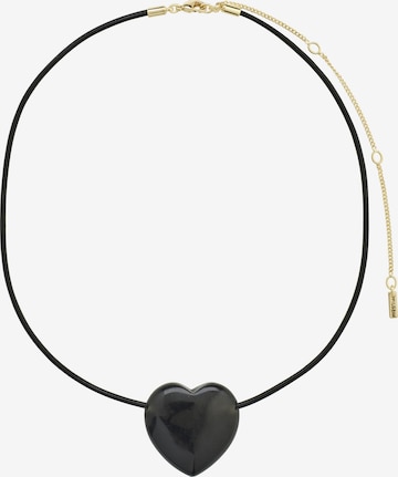 Collana 'Stay' di Pilgrim in nero: frontale
