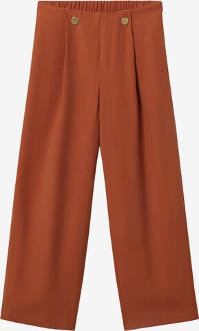 MANGO Pleat-Front Pants 'Bot' in Orange: front