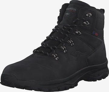 KangaROOS Lace-Up Boots in Black: front
