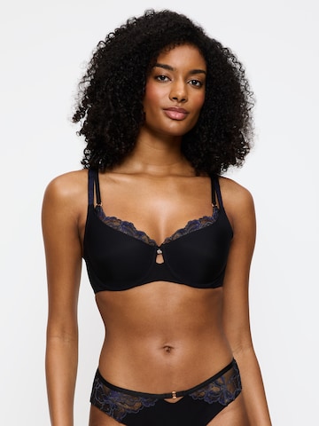 TRIUMPH - Soutien de tecido Soutien ' Wild Gardenia Florale ' em preto: frente