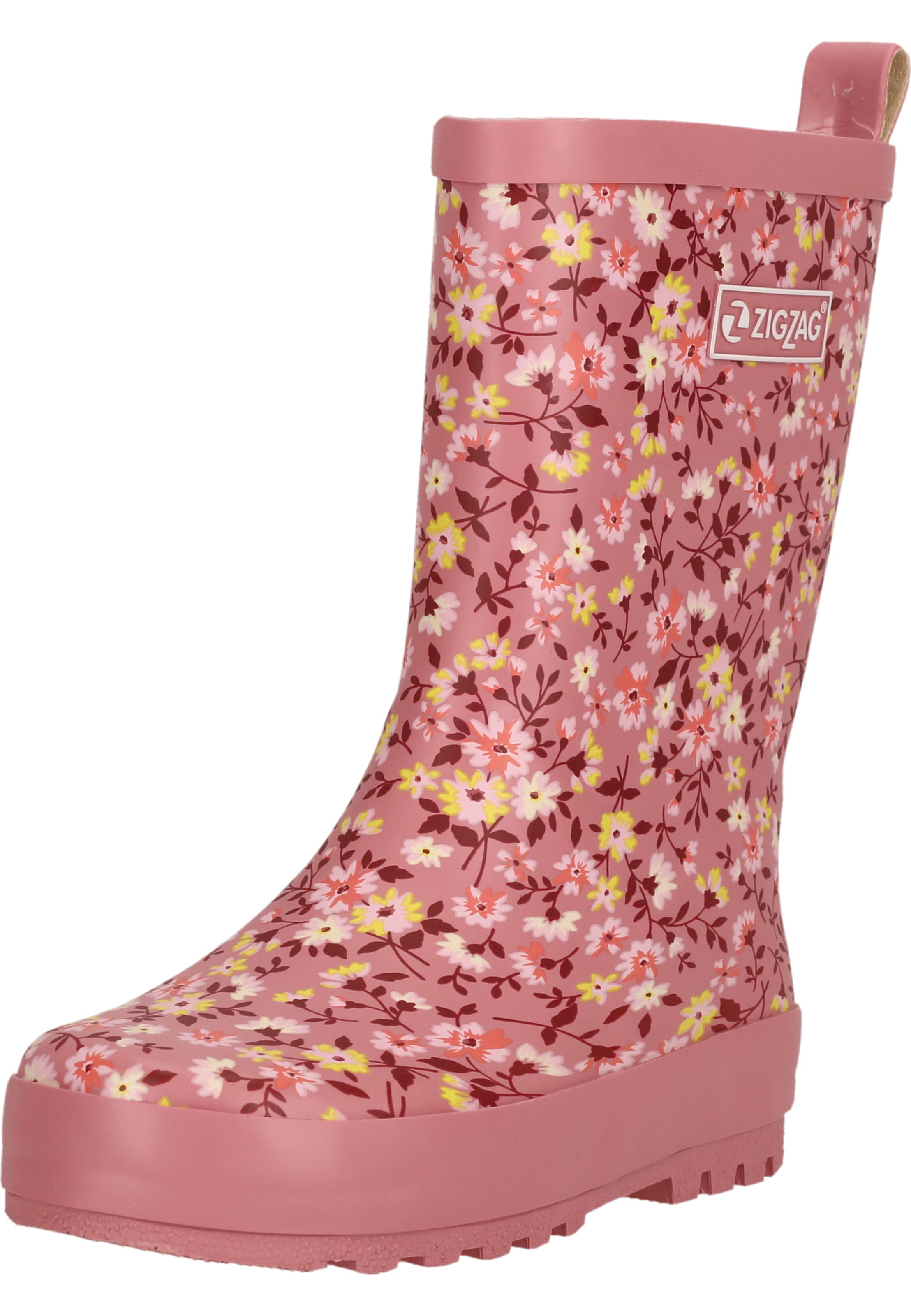 ZigZag Rubber boot 'Gemus' in Pink: front