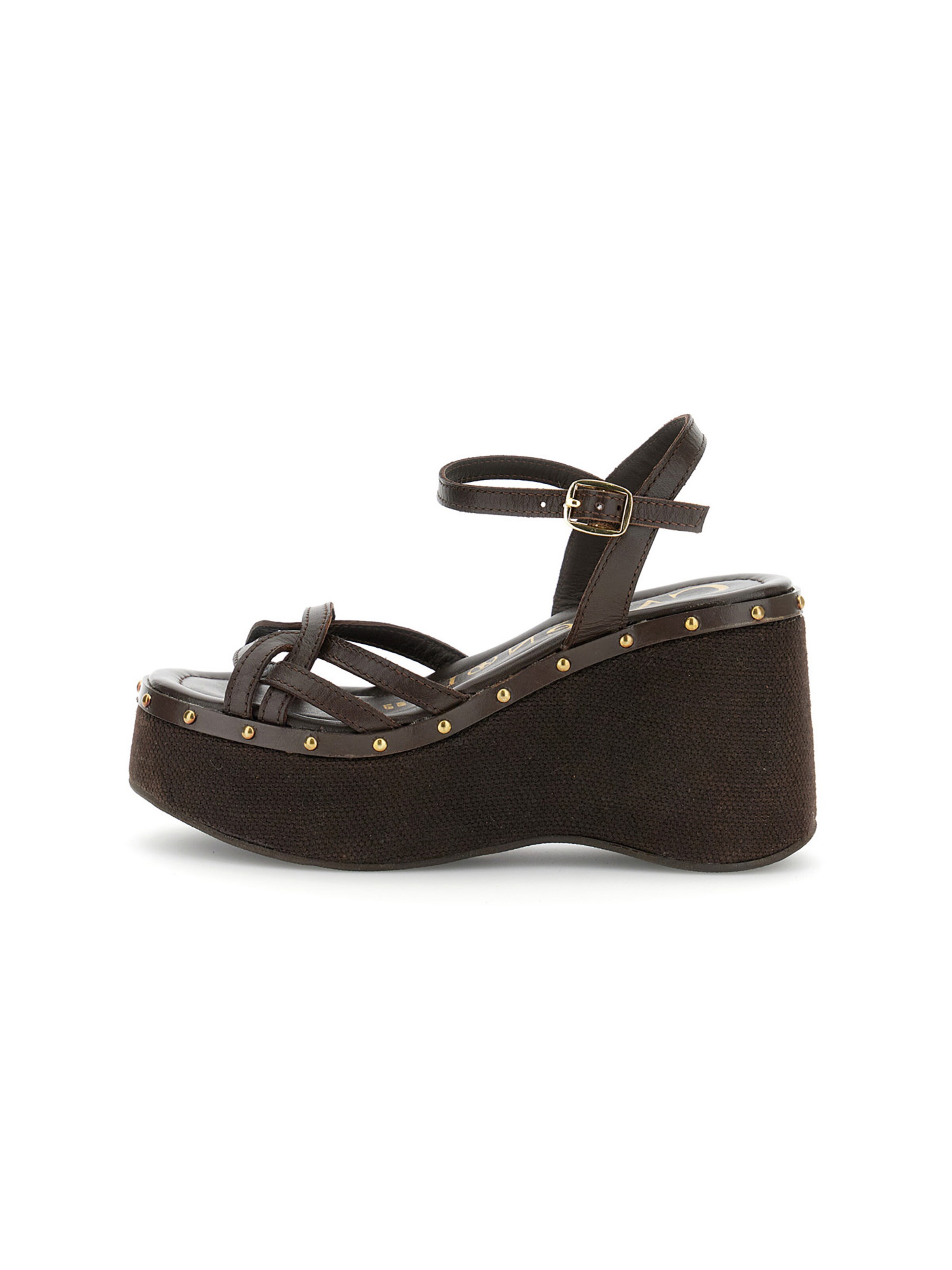 CAFè NOIR Sandales en brun foncé, Vue avec produit