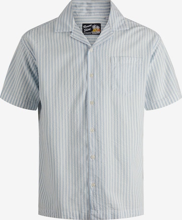 JACK & JONES Button Up Shirt 'Positano' in Blue: front