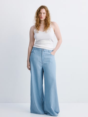 MANGO Wide leg Jeans 'Eva' i blå