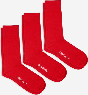 Chaussettes DillySocks en rouge : devant