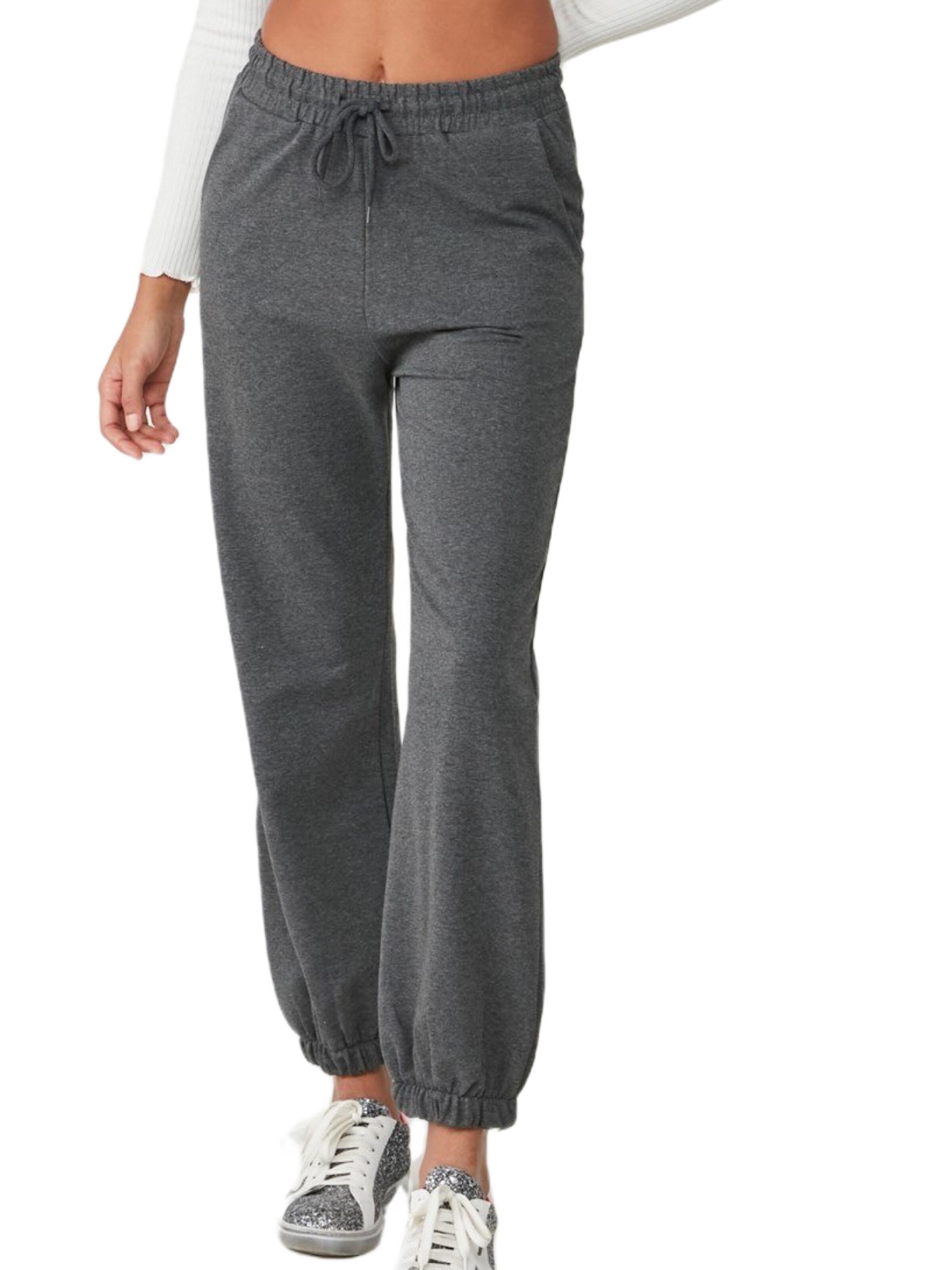 C&City Tapered Broek in Grijs: voorkant