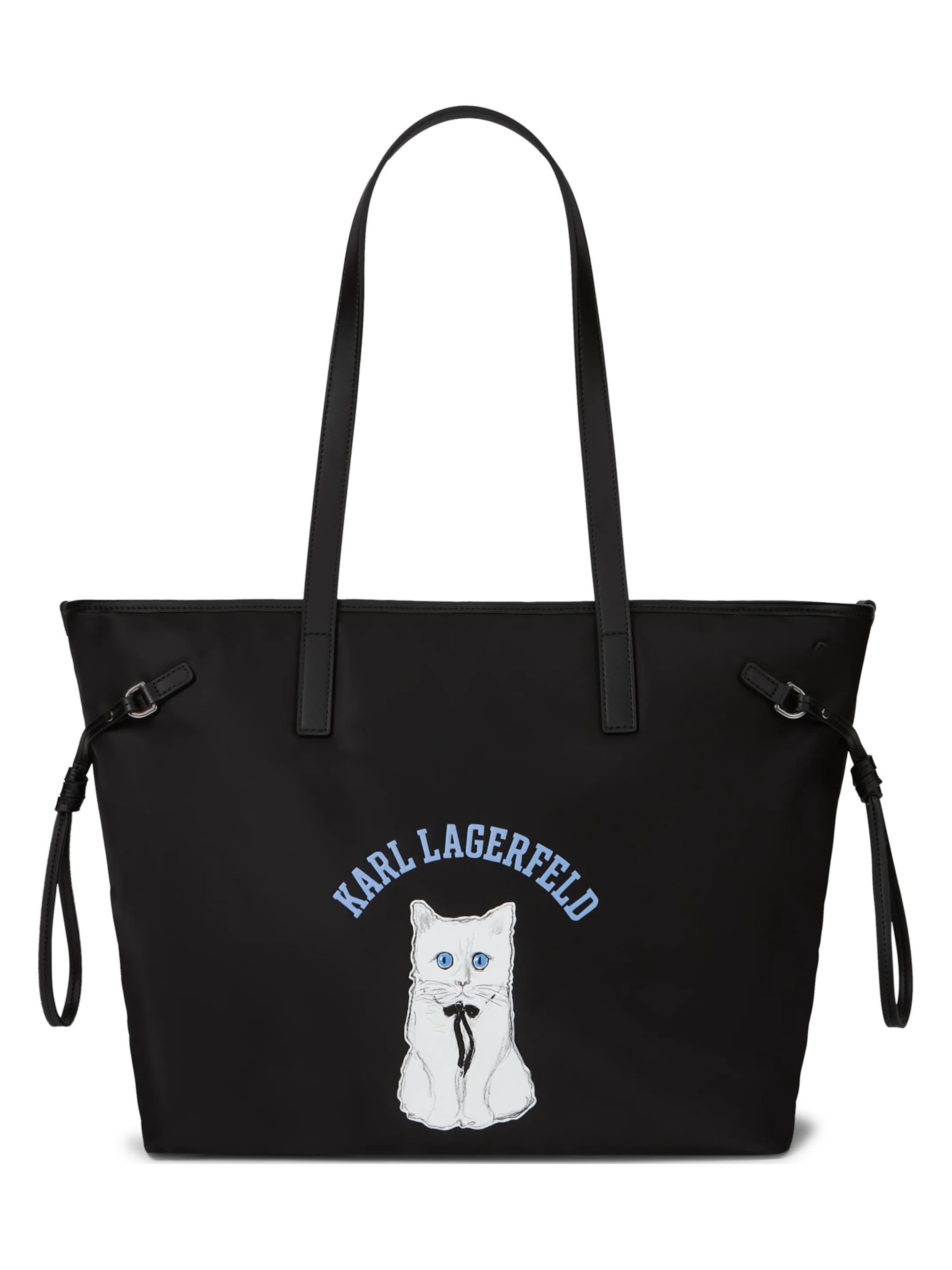 Karl Lagerfeld Shopper 'Ikon Choupette' in Schwarz: Vorderseite