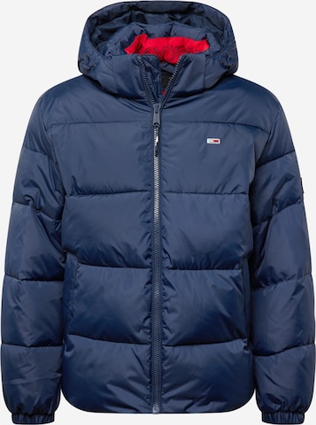 Tommy Jeans Winterjas 'ESSENTIAL' in Blauw: voorkant