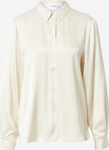 Camicia da donna di SELECTED FEMME in beige: frontale